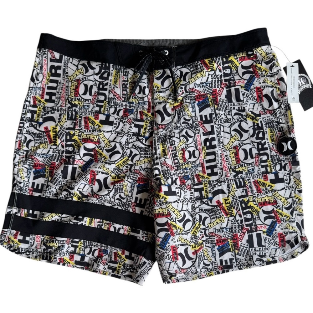 Hurley Phantom Eco 25Th S1 Block Party 18´´ Swim Shorts Size 36 NWT